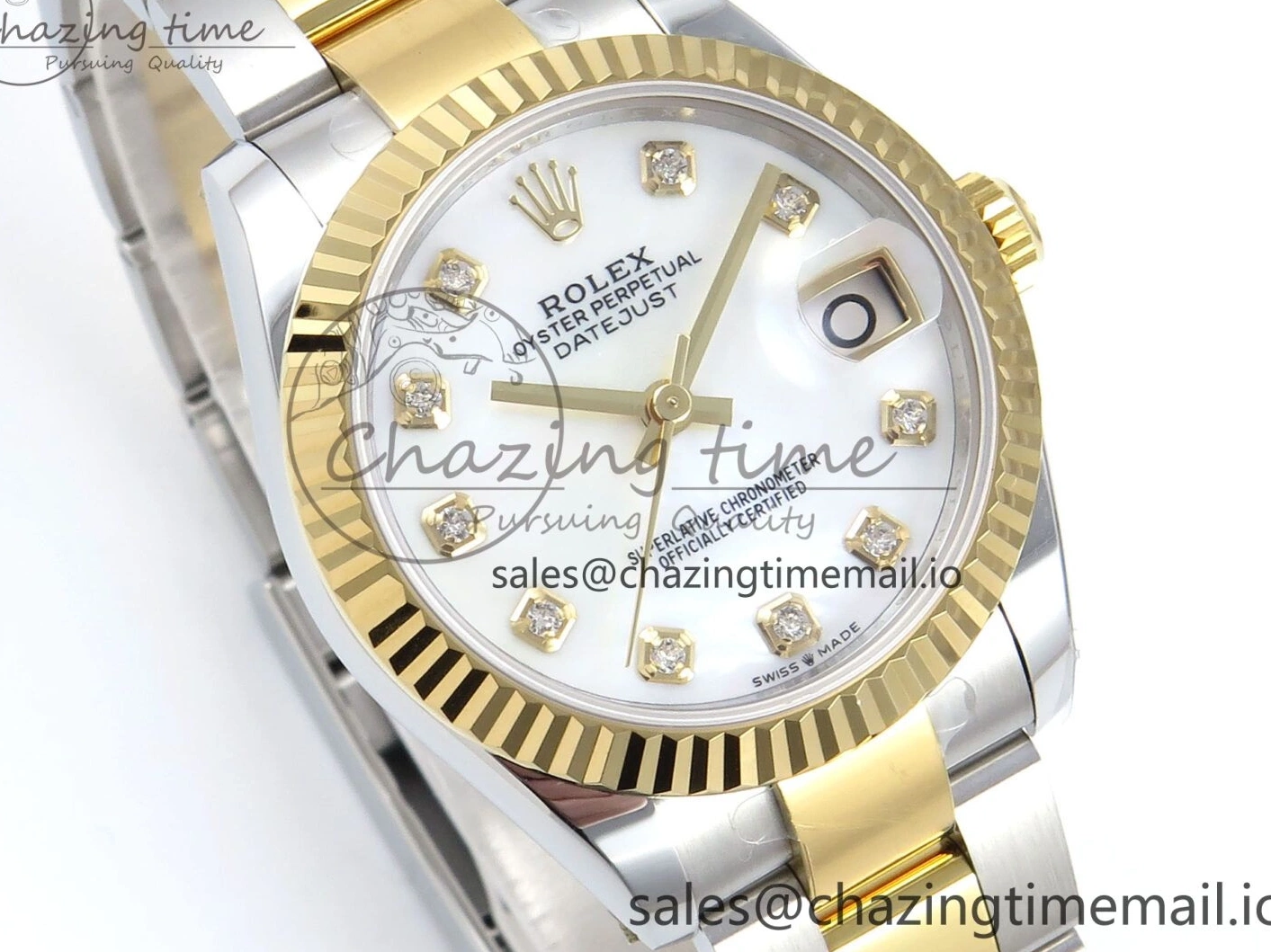 White ARF SS 904L MOP YG Best DateJust 1:1 Oyster ETA Steel 278273 Edition Bracelet 31 2688 on Dial 0110